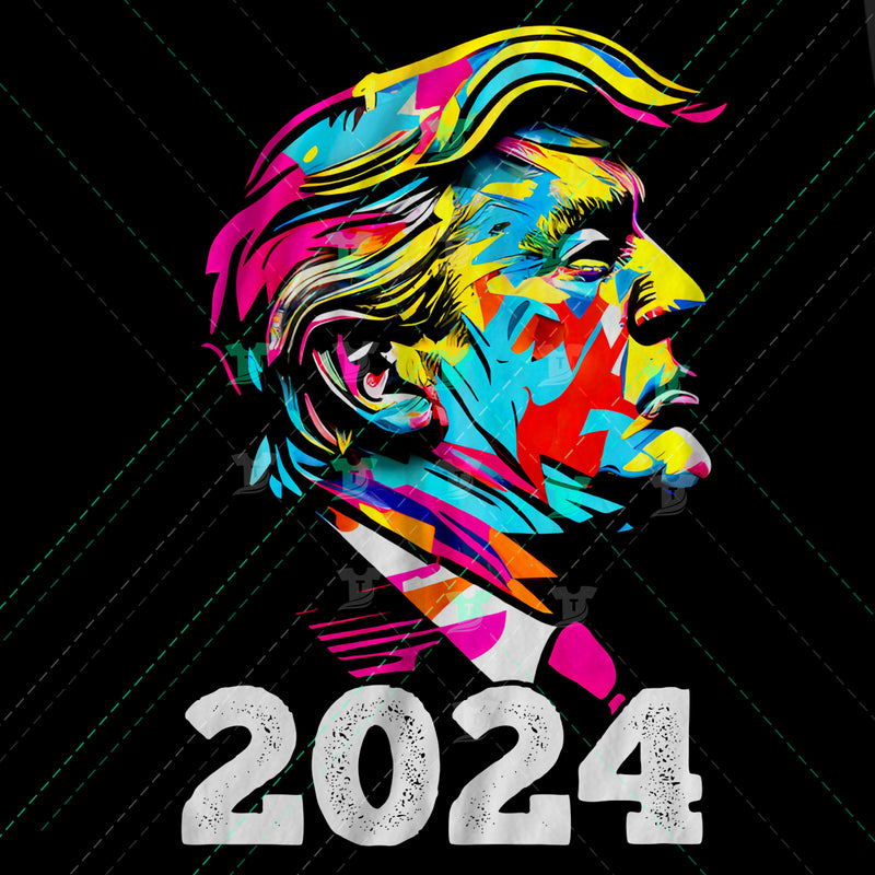 Trump pop art color style